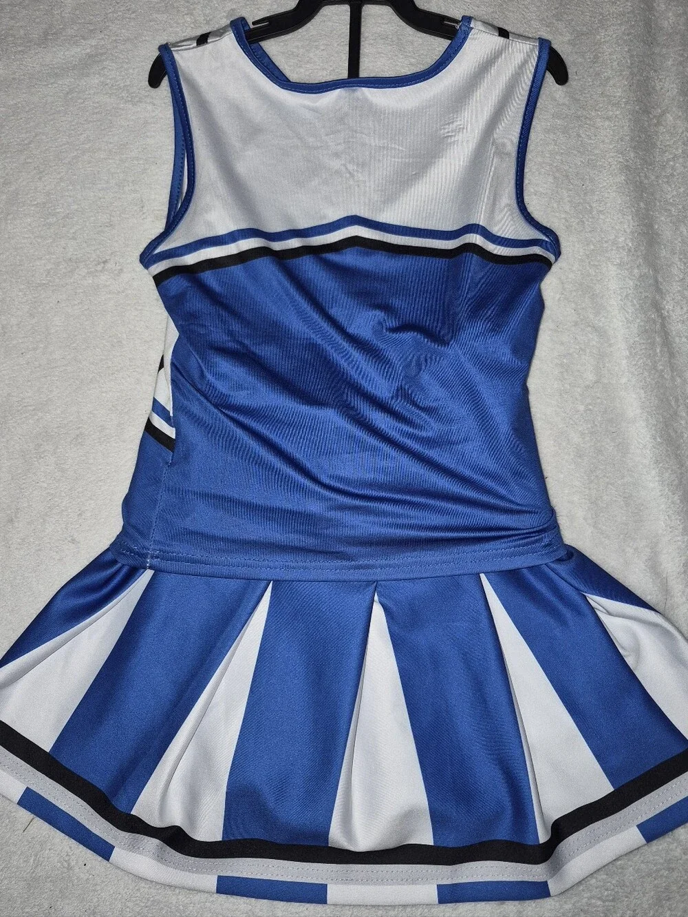 NWOT Girls Royal Blue Cheerleader Costume Uniform Set Sz L (7-8) NEW